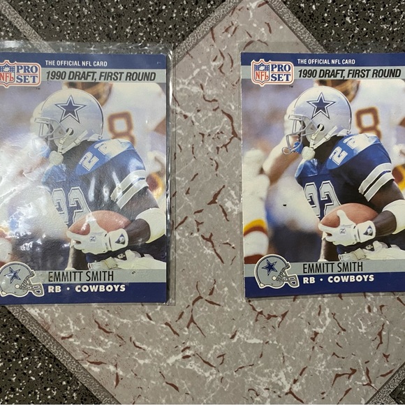 1990 Pro Set Football 2 card lot *EMMITT SMITH* RC #685 NM Dallas Cowboys NFL *R - Picture 2 of 5